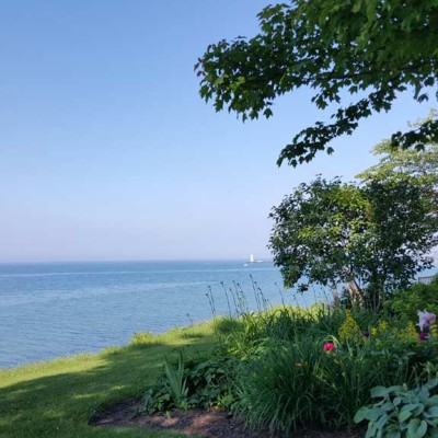 View of Lake Ontario from the Museum grounds